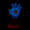 Screaming Hand 9" Glow Vinyl Art Figure by Jim Phillips x Santa Cruz x Kidrobot