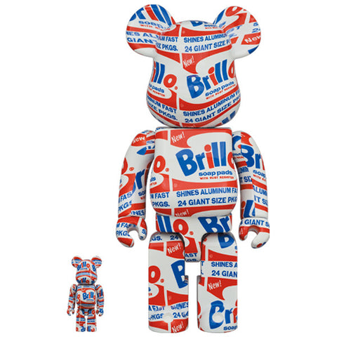 Andy Warhol Brillo 100% + 400% Bearbrick Set